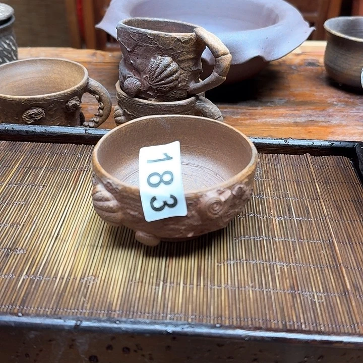 纯手工制作粗陶茶具