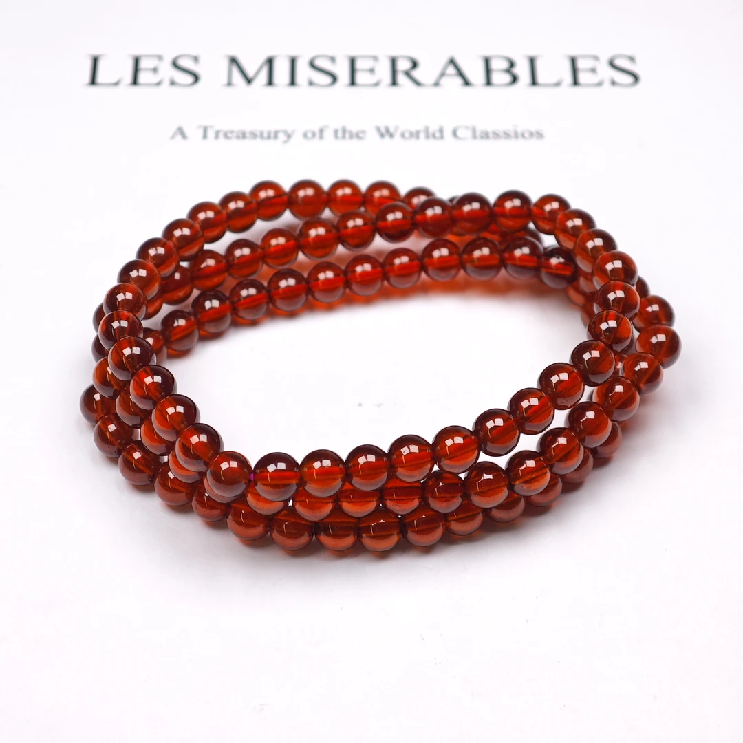 晶匠橙石榴石多圈手串5mm+ 多样性发一 简约