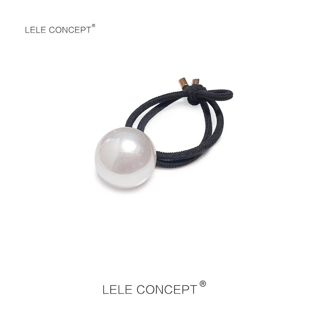 LELE CONCEPT |「夭夭」珠发绳气质黑色头绳简约清新赫本SP0170风