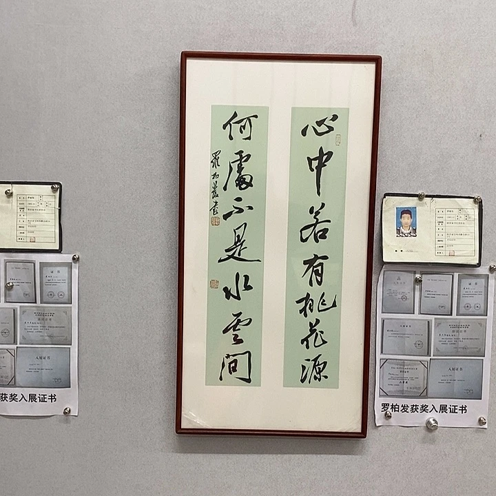 书法罗柏发书法心中若有