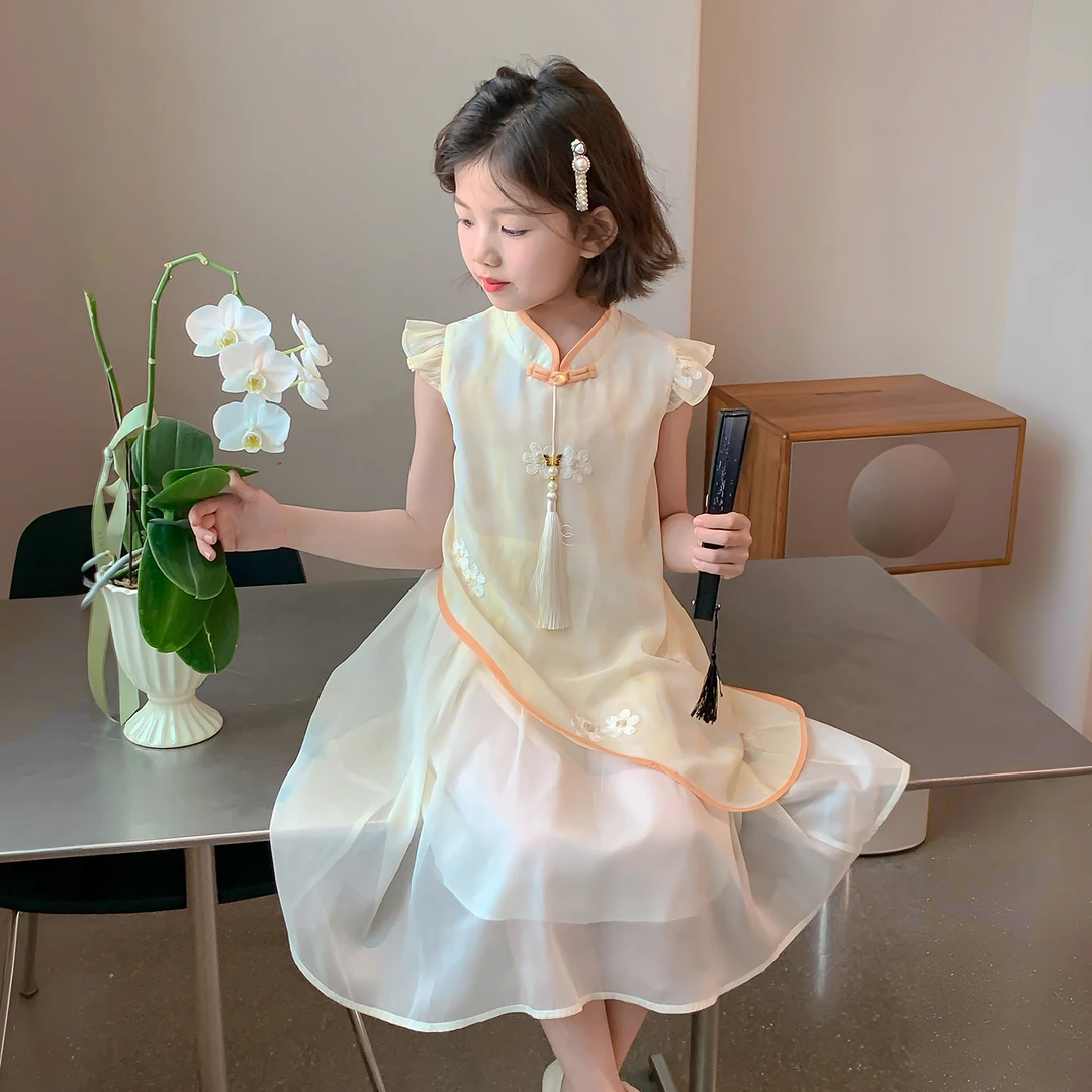 女童夏连衣裙2025新款洋气童装小女孩宝宝公主裙儿童裙子薄Q13645