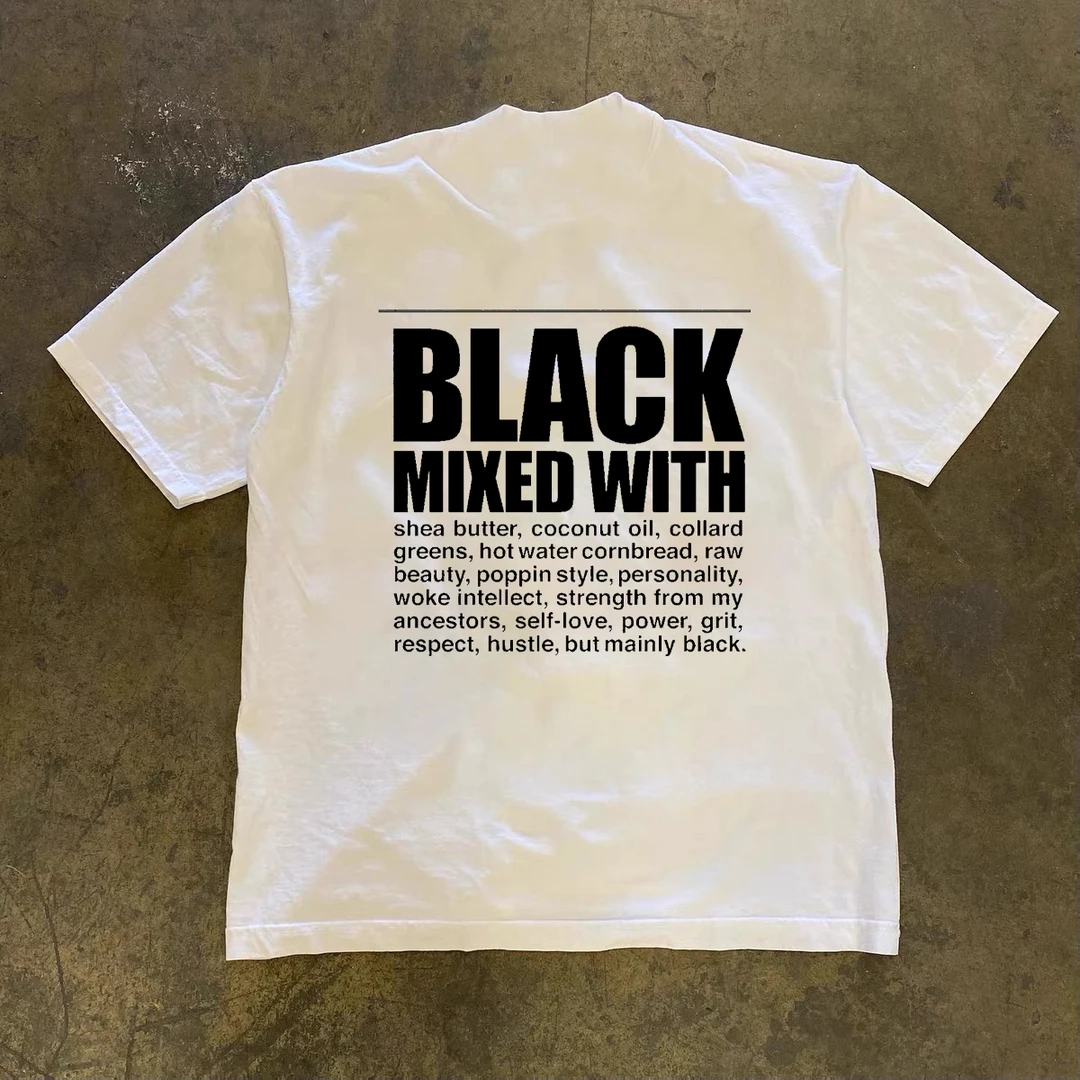 潮牌夏季纯棉美式宽松字母印花短袖T恤男高街复古中性风休闲半袖