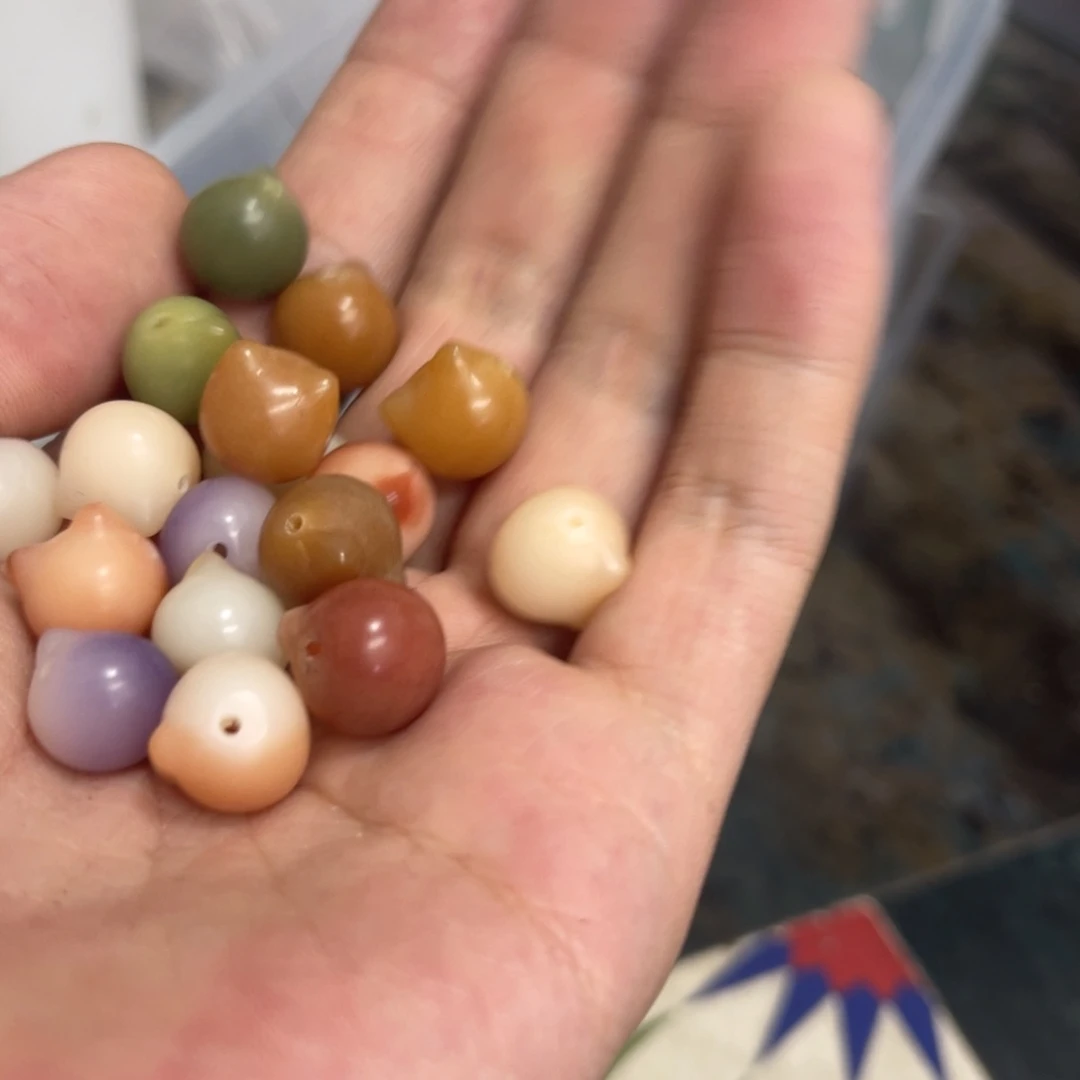 吊坠白玉菩提a12/10+10颗多宝猫头