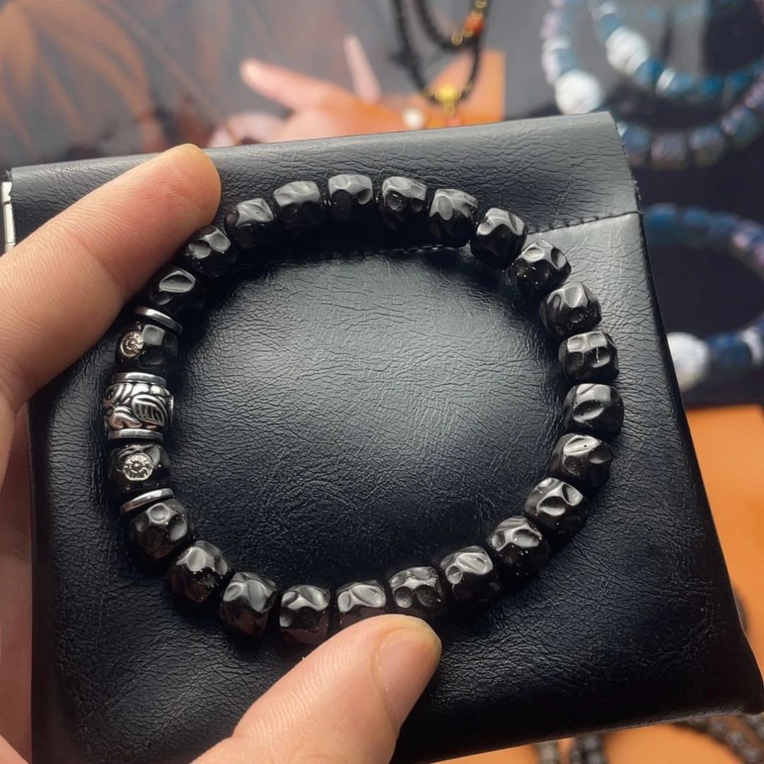 椰蒂手串98黑金游龙吞金兽