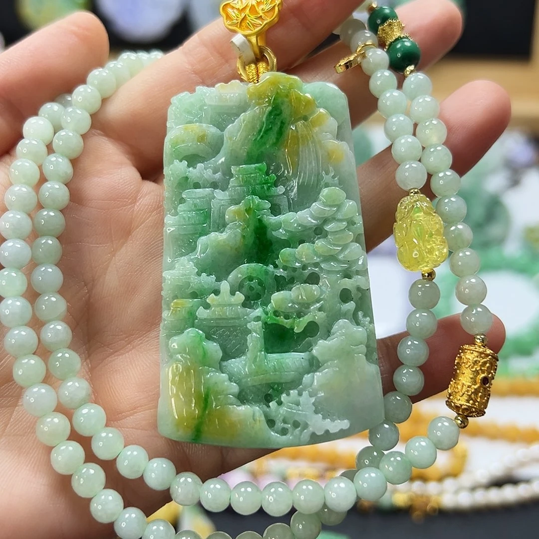翡翠未镶嵌颈饰吊坠