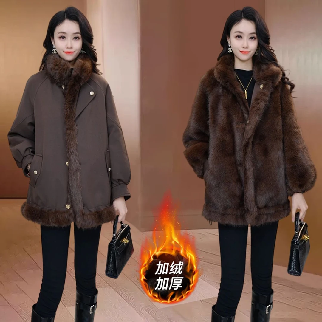 品牌格纹小香风高档毛呢外套2025新款洋气质减龄加绒加厚爆款大衣