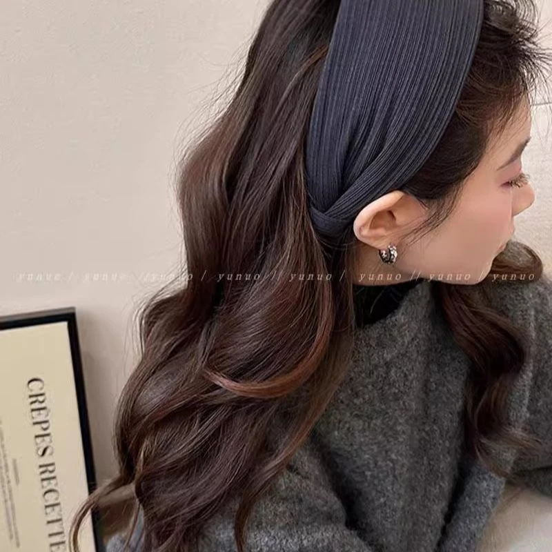 加厚版~高级感宽边发卡发箍女2025新款高颅顶发饰防滑不压发头箍