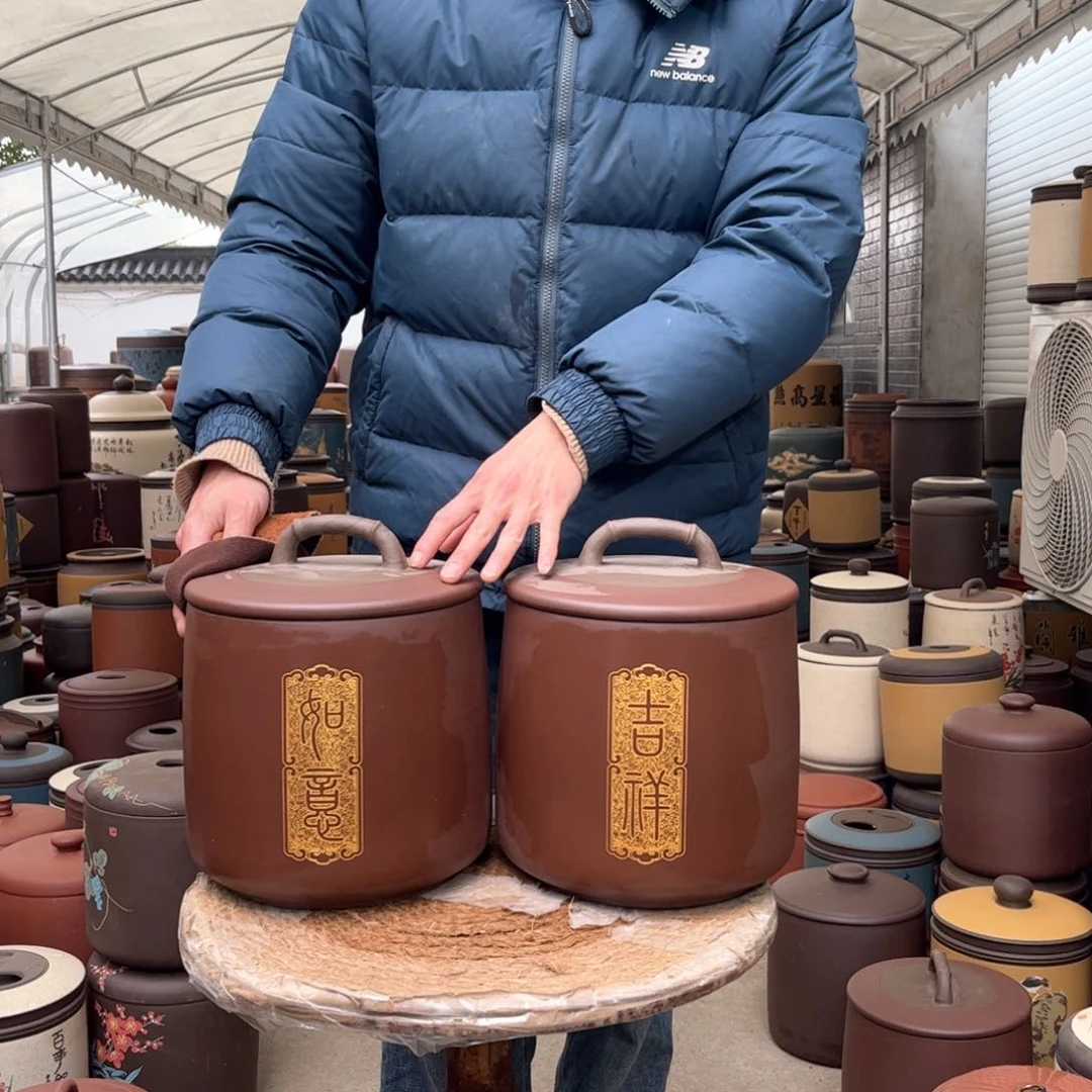 紫砂茶叶罐8 饼茶叶罐2个