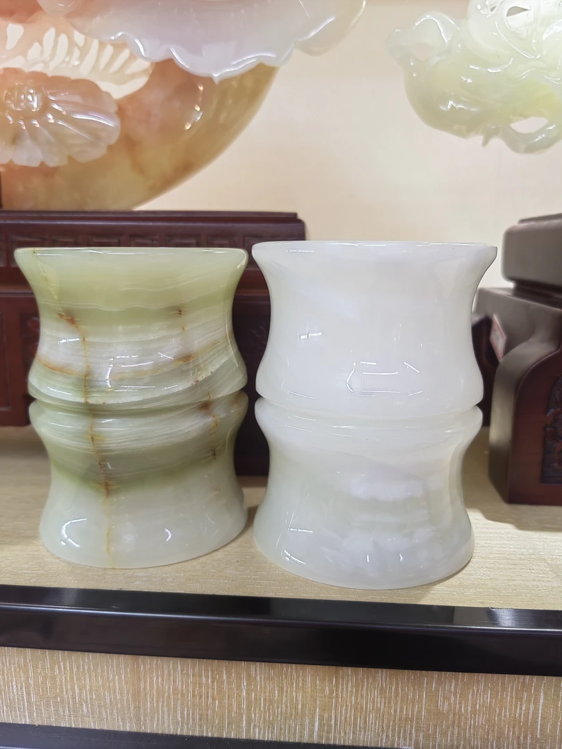 笔筒书房办公室新中式摆件（具有天然石皮石缝纹路，介意者慎拍）