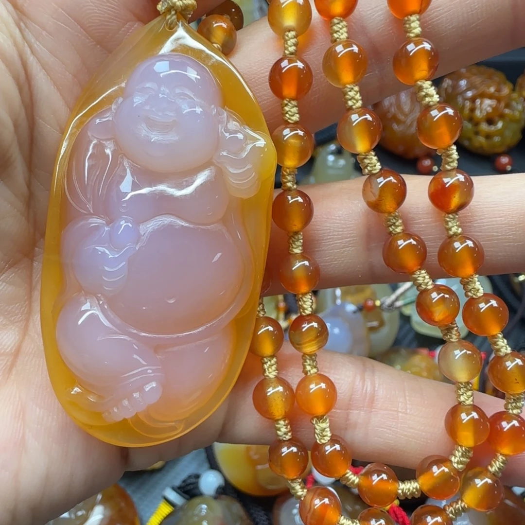 玛瑙/玉髓合金吊坠