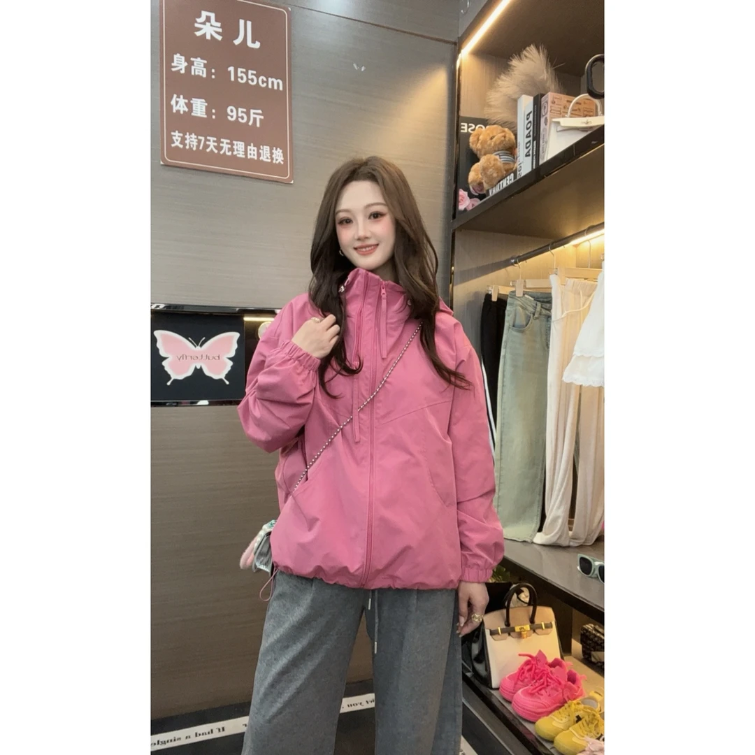 1-2思思原创-【莓莓气泡】春季新款时尚百搭休闲薄外套QK1018