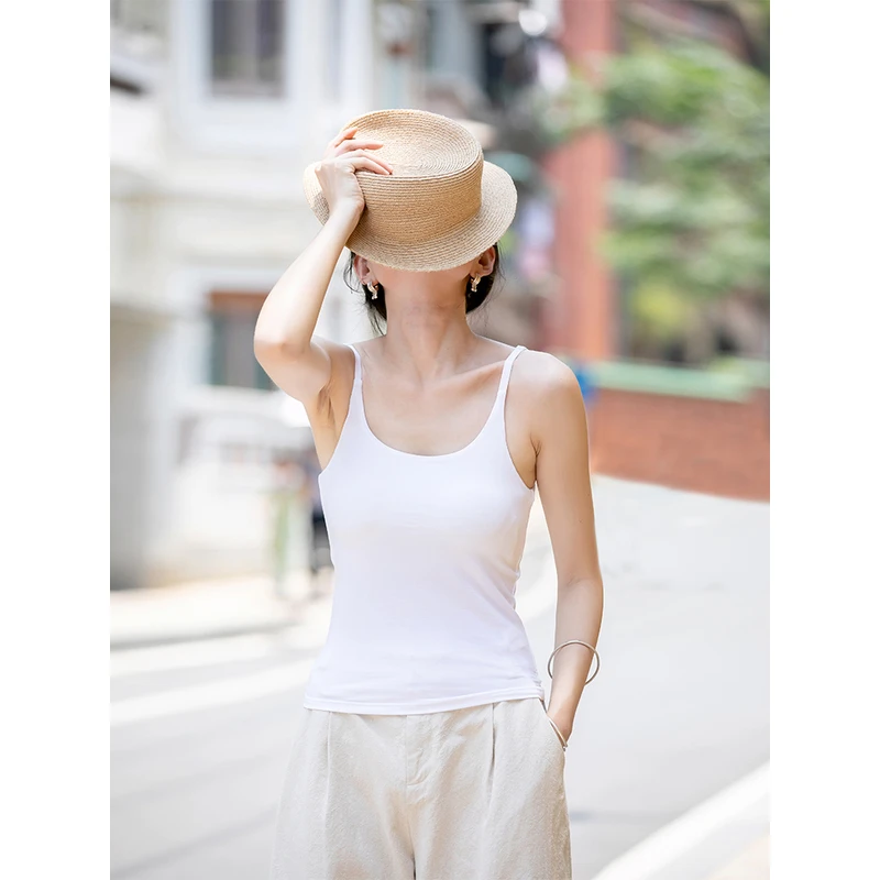 牧衣游 净色打底吊带休闲百搭无袖背心上衣 洋洋【不支持会员折】