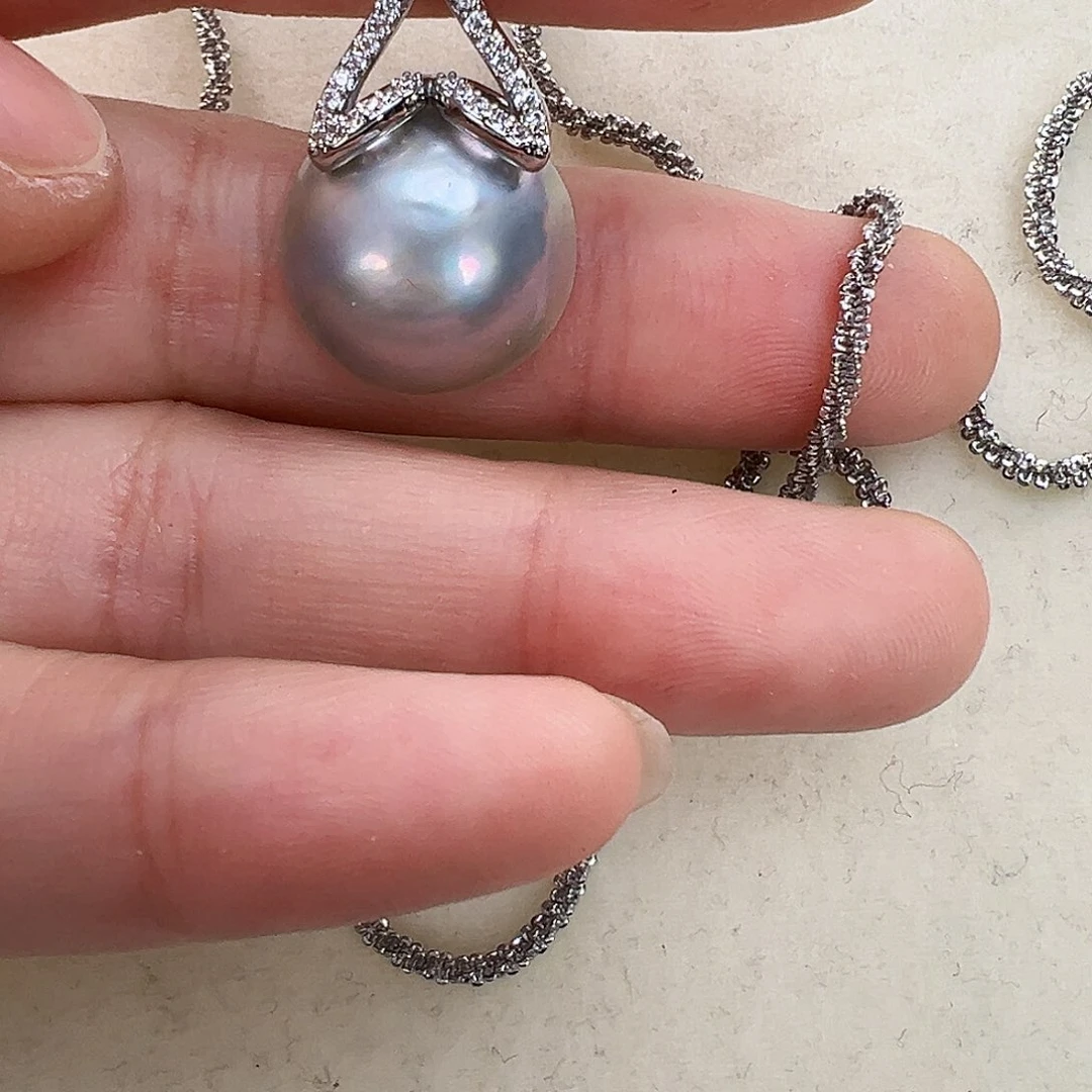 拼合珍珠（马贝珠）颈饰未镶嵌