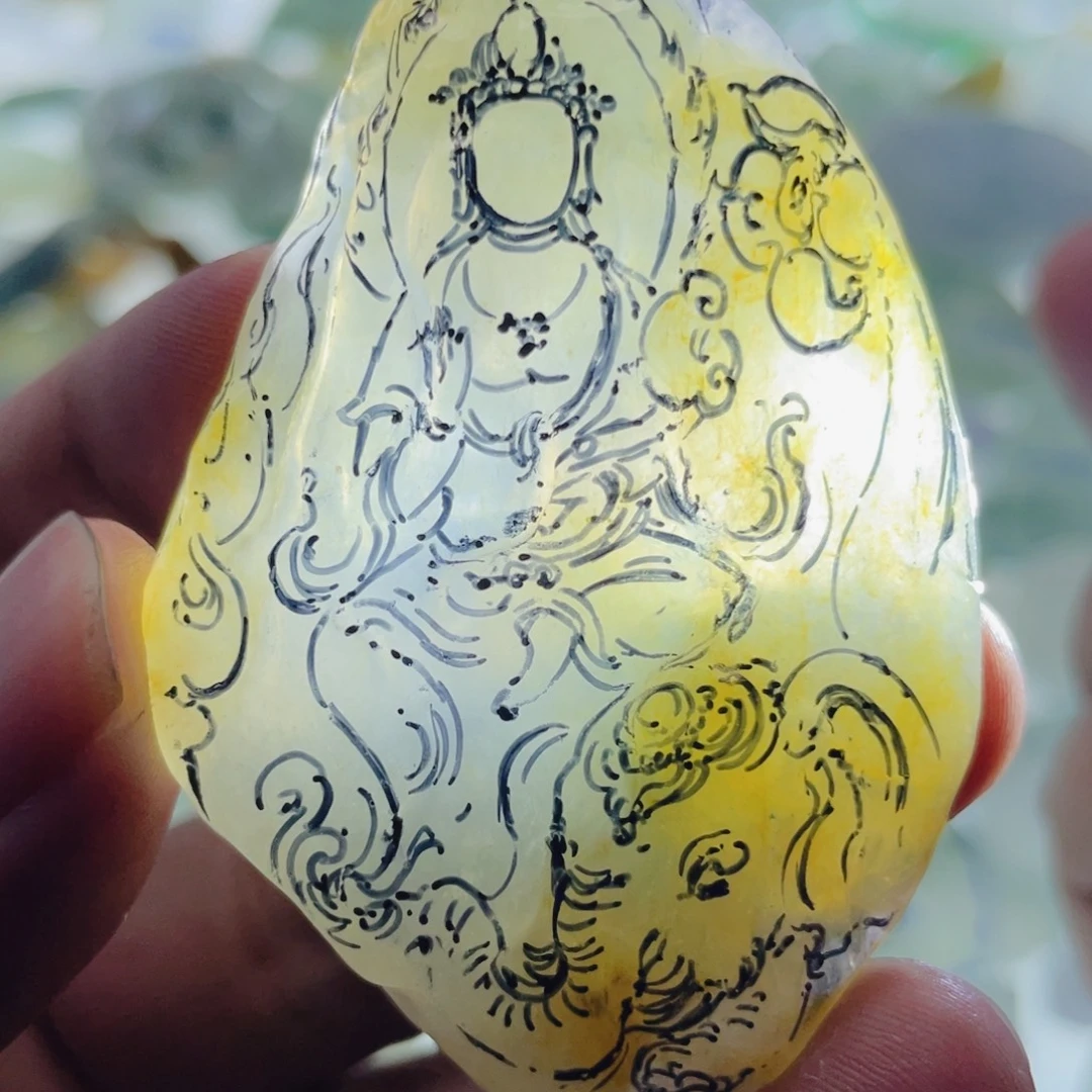 定制翡翠未镶嵌天然翡翠雕刻定制