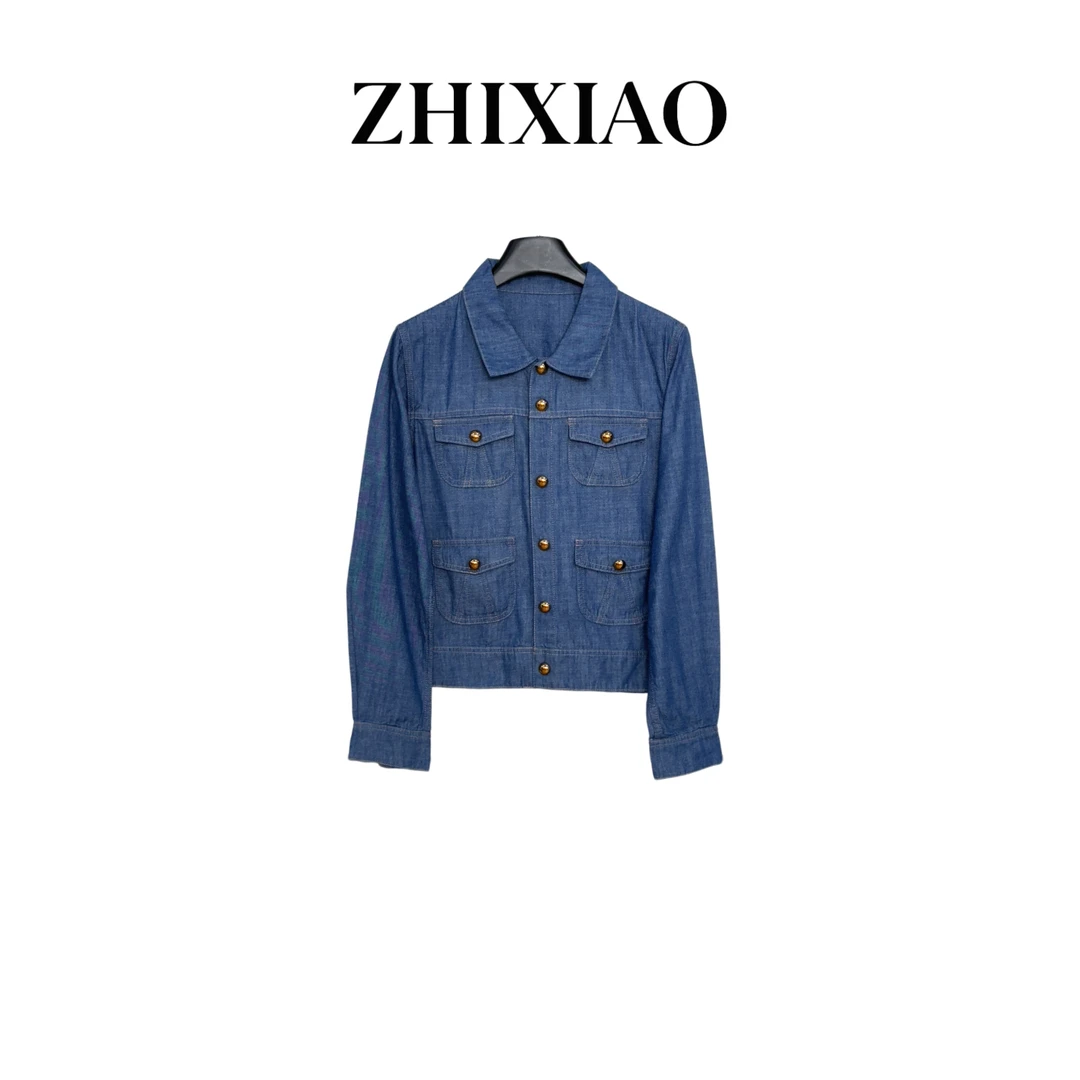 【ZHIXIAO】夏季新款：金扣衬衣外套2076