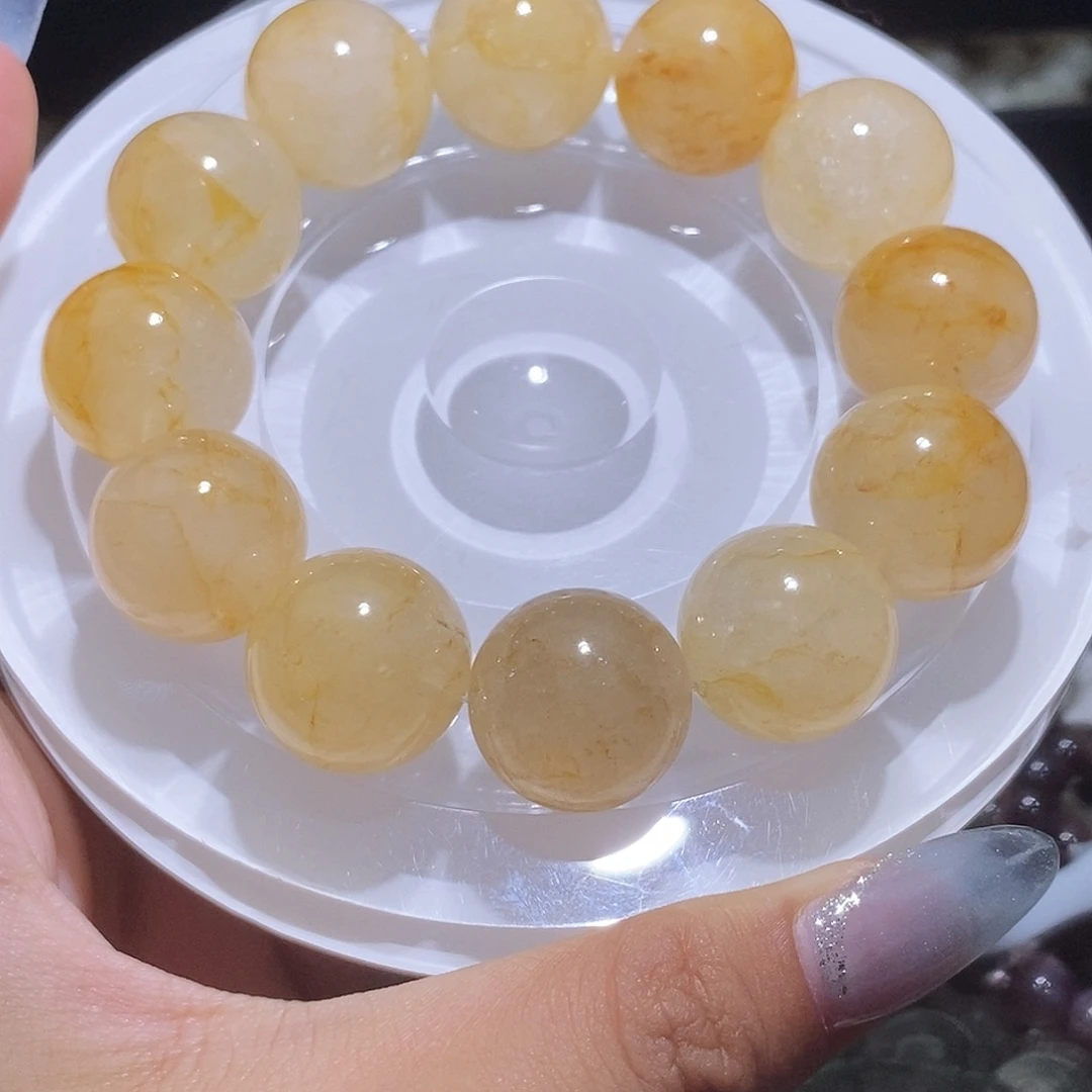 水晶手链未镶嵌黄胶花