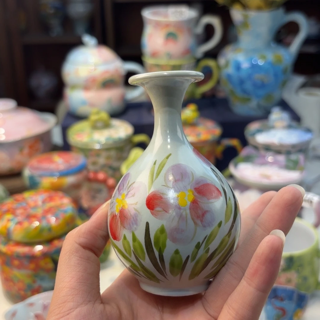 瓷片景德镇手绘高温釉下彩陶瓷茶具