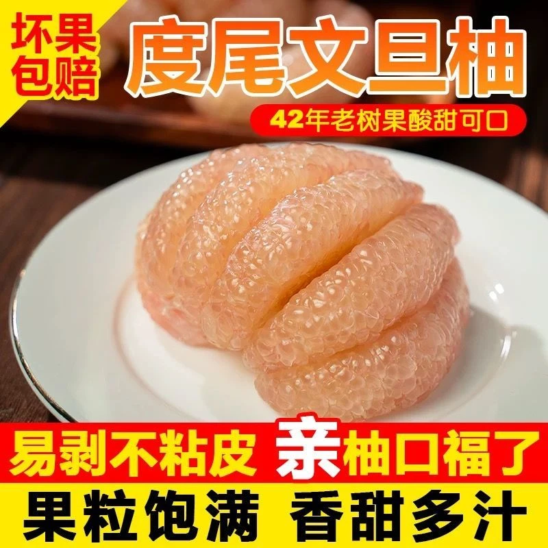福建度尾文旦柚红心柚当季新鲜现摘酸甜多汁孕妇水果