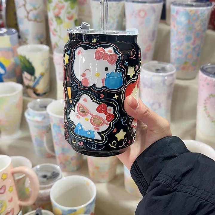 景德镇玉泥吸管杯