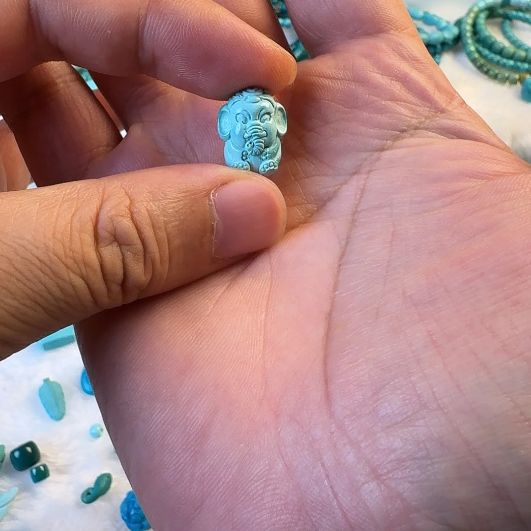未镶嵌绿松石珠宝半成品