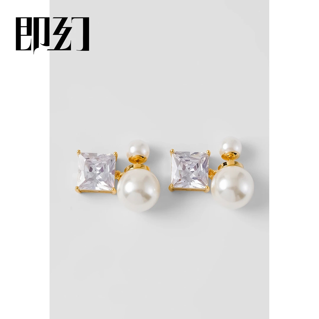 铜合金耳饰 法式女人味轻奢时尚气质精致优雅白珠百搭S-8054