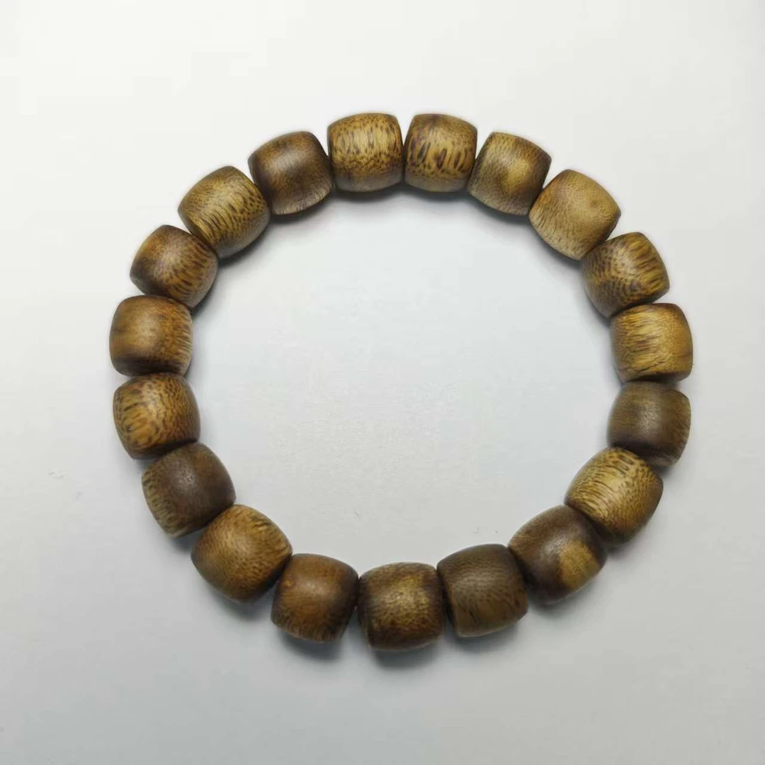lot022-国香棋楠鼓珠手串直径:11mm