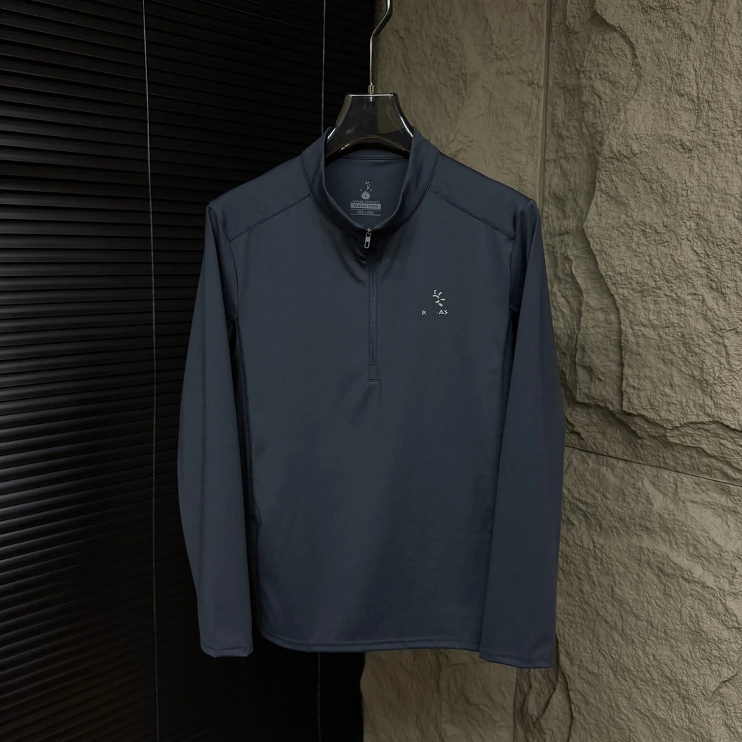 6587秋季户外无痕运动长袖T恤百搭纯色打底