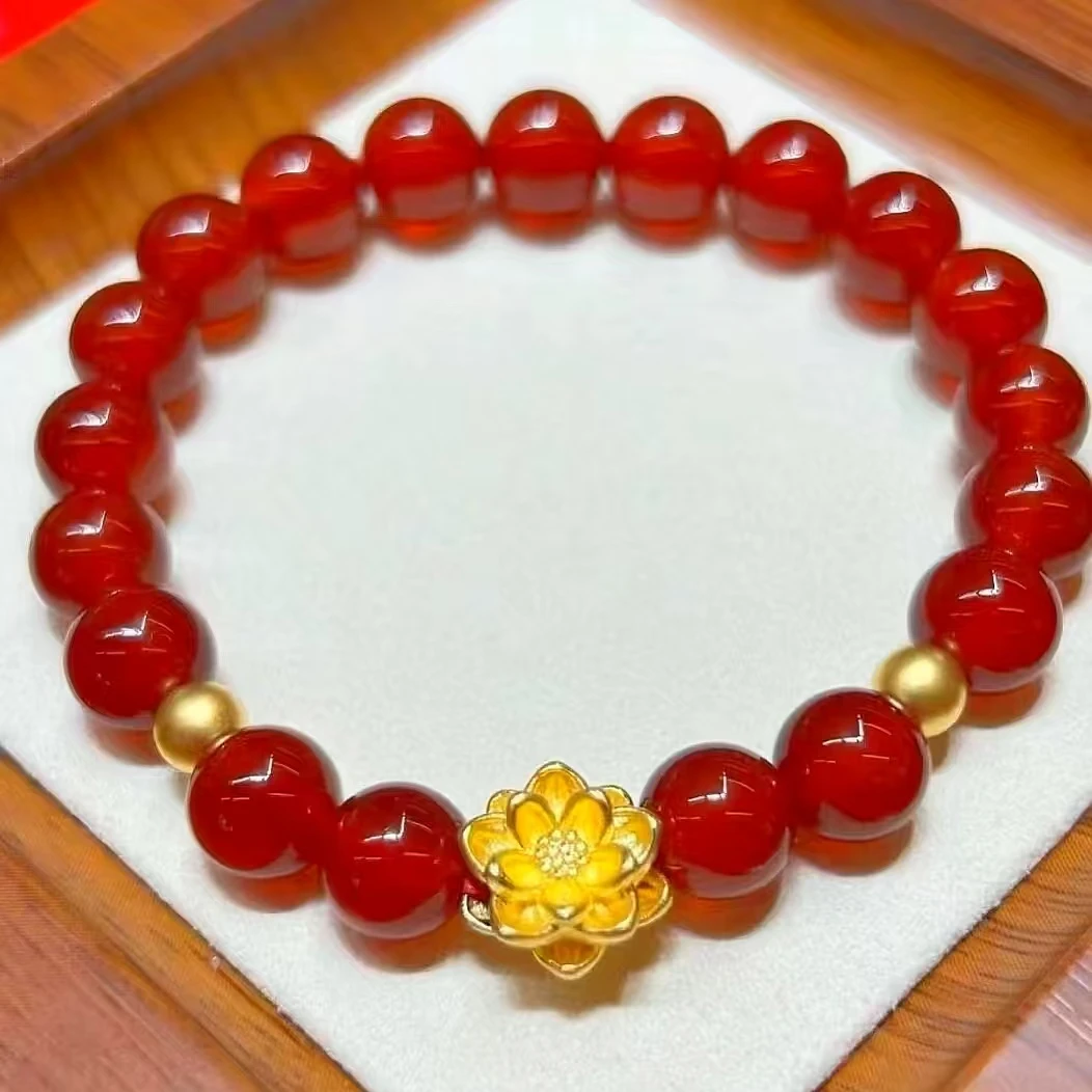 Chow Tai Seng/周大生年中福利足金莲花吊坠好运莲莲转运珠