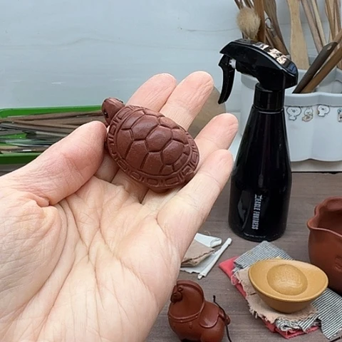 朱泥小乌龟茶宠茶宠浮*客