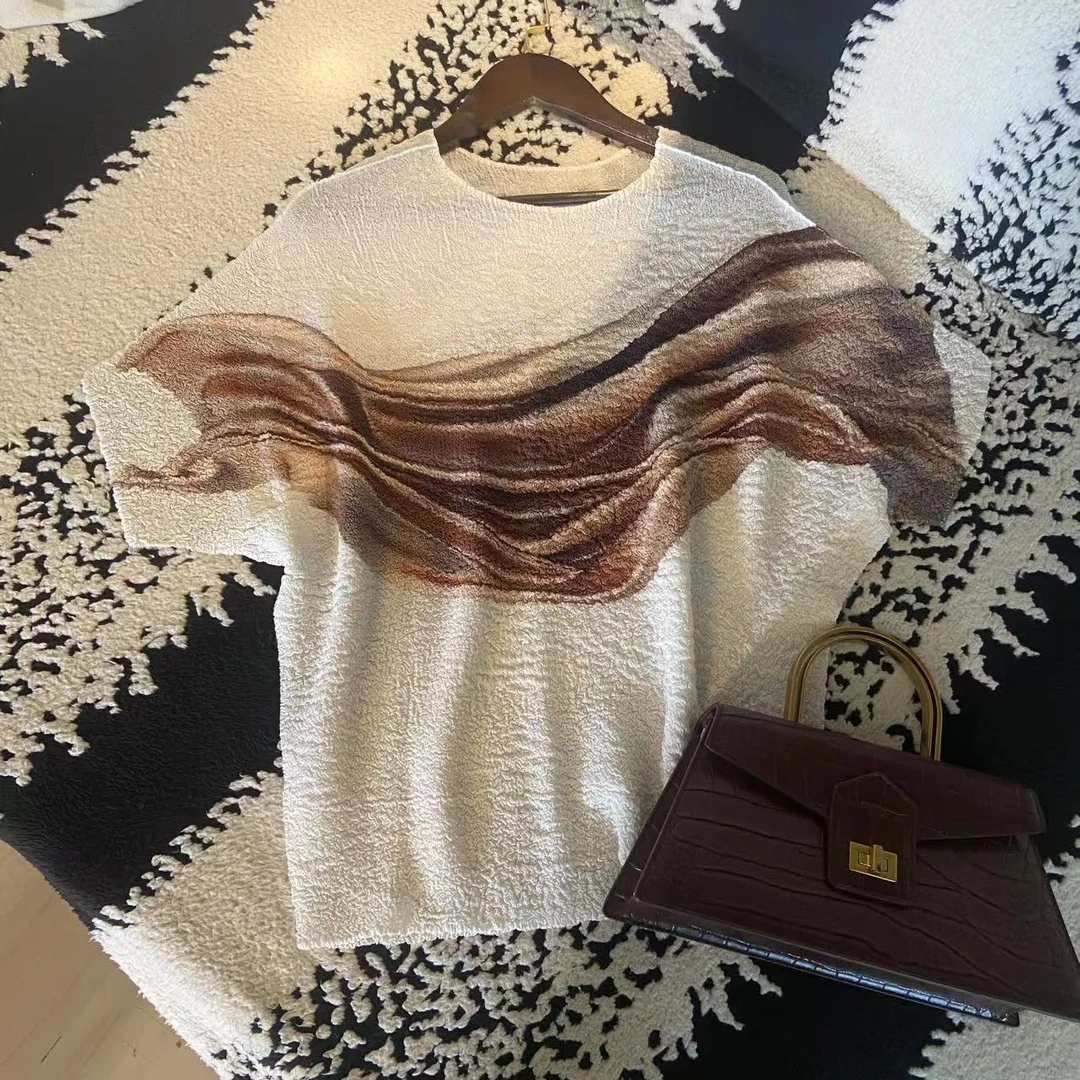 【K姐私家定制】休闲风常规款拼色千金风T恤上衣