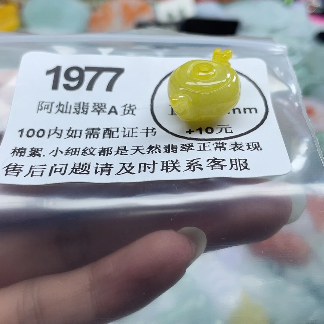 翡翠未镶嵌吊坠(赠链)