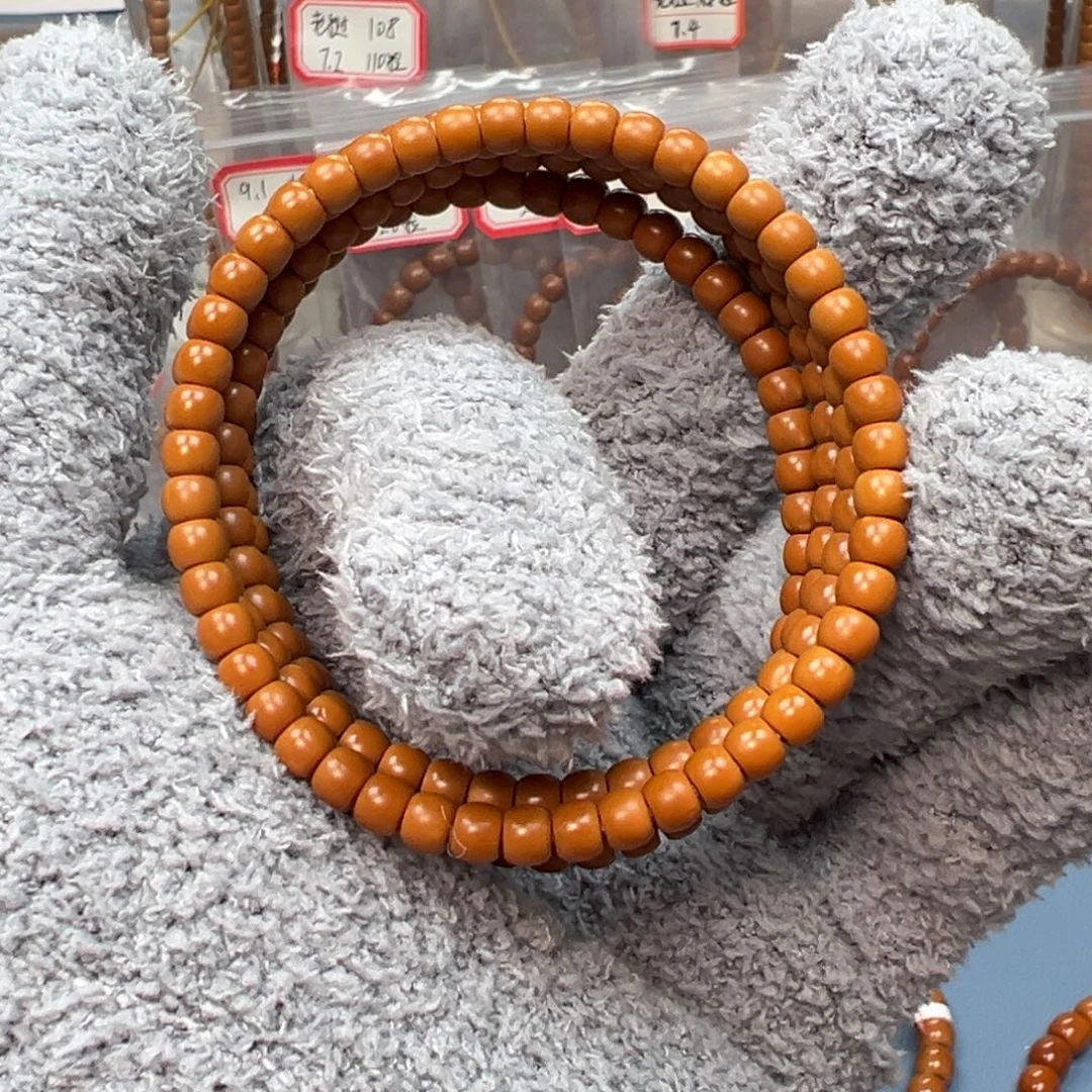 吊坠橄榄核老挝核尖单圈手串5.2mm