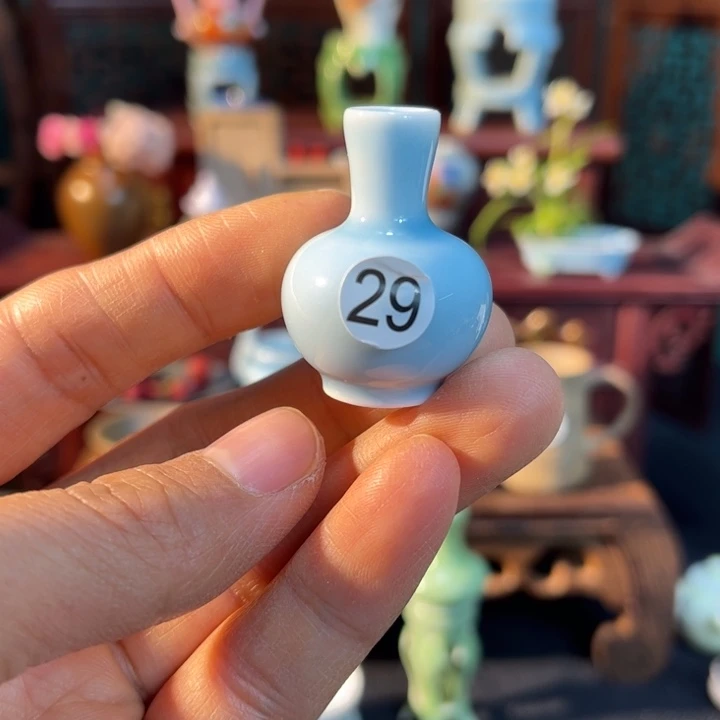 摆件微陶老王迷你花瓶