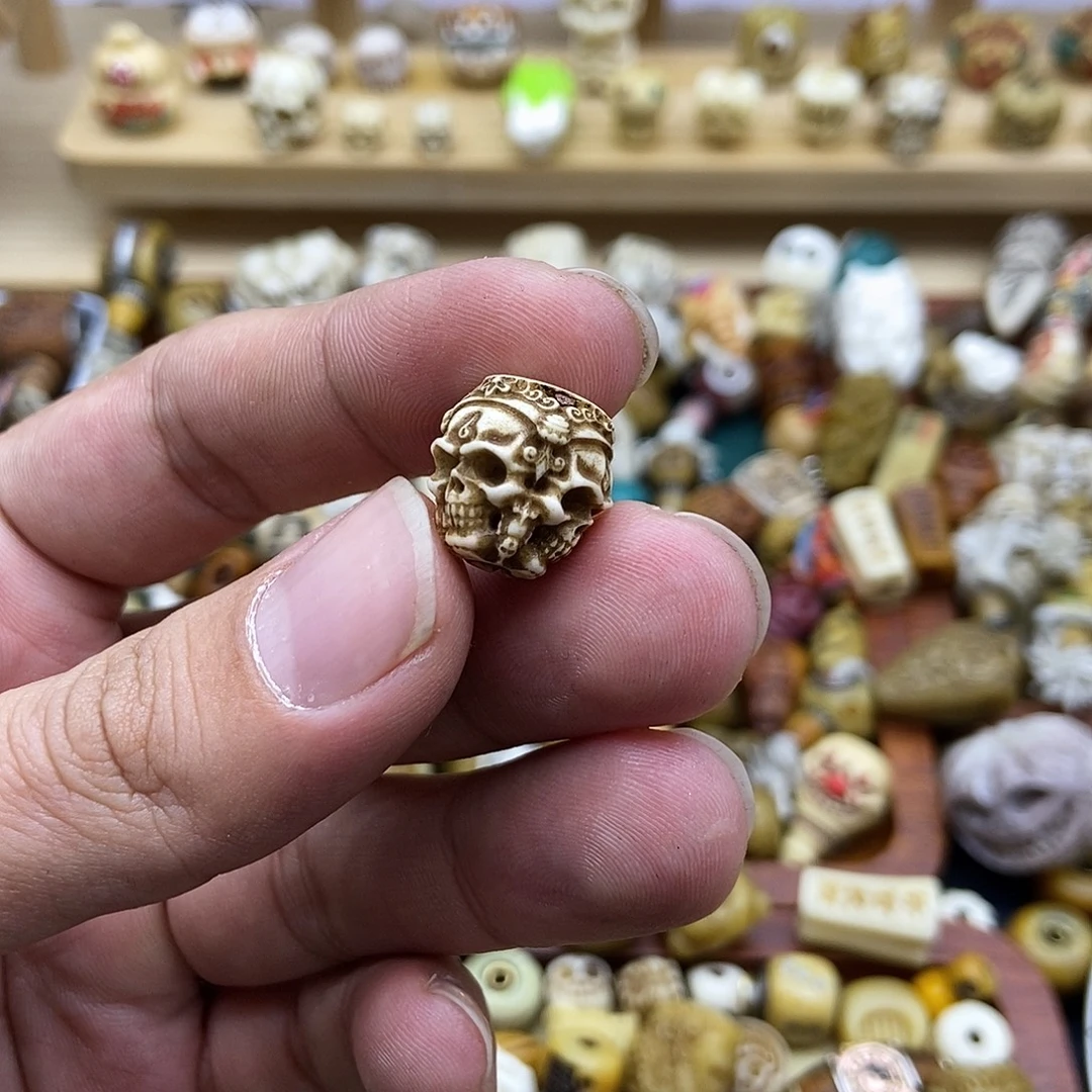 其他鹿骨14毫米三面尸陀林配饰背云