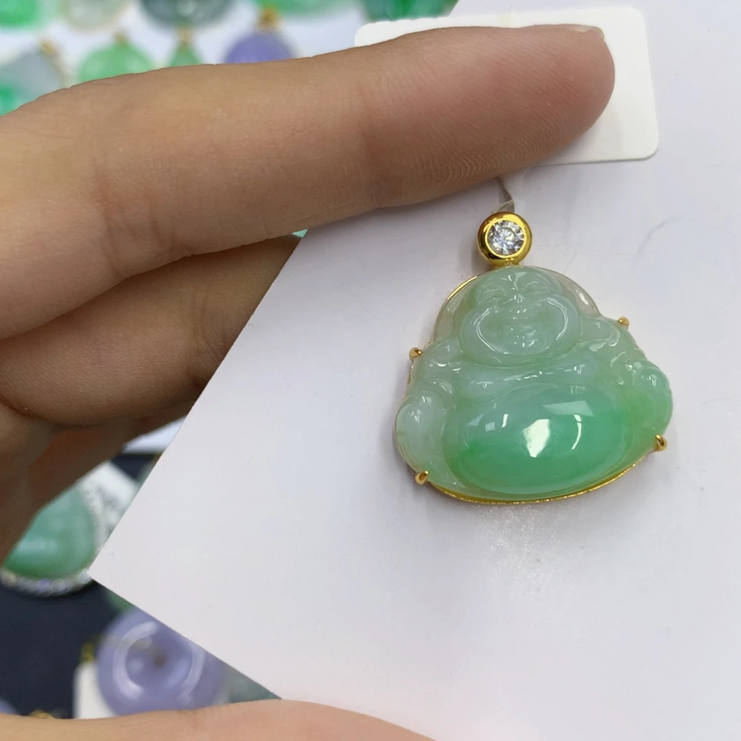 翡翠银S925镶嵌颈饰翡翠