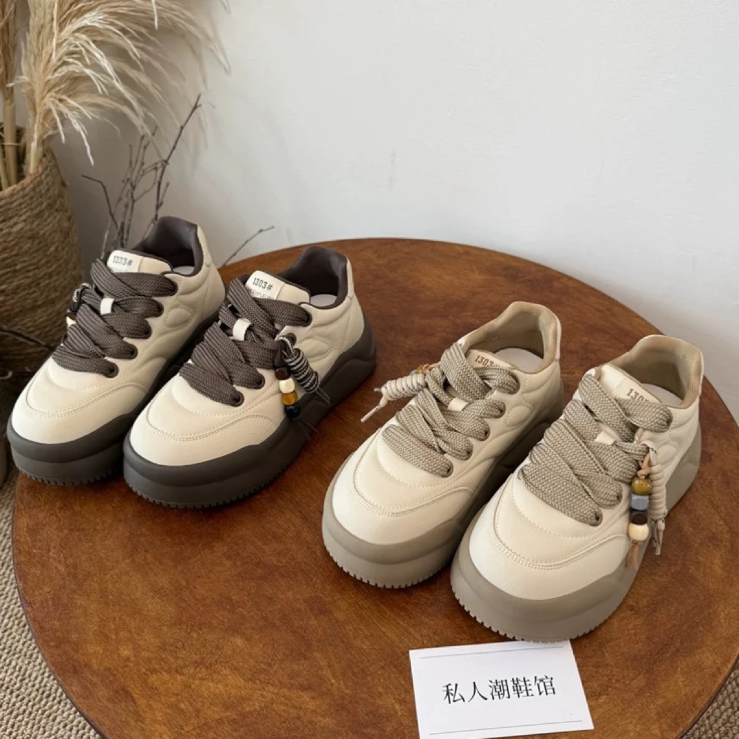 双11福利！秋款清库软皮4cm超轻面包休闲鞋1-337