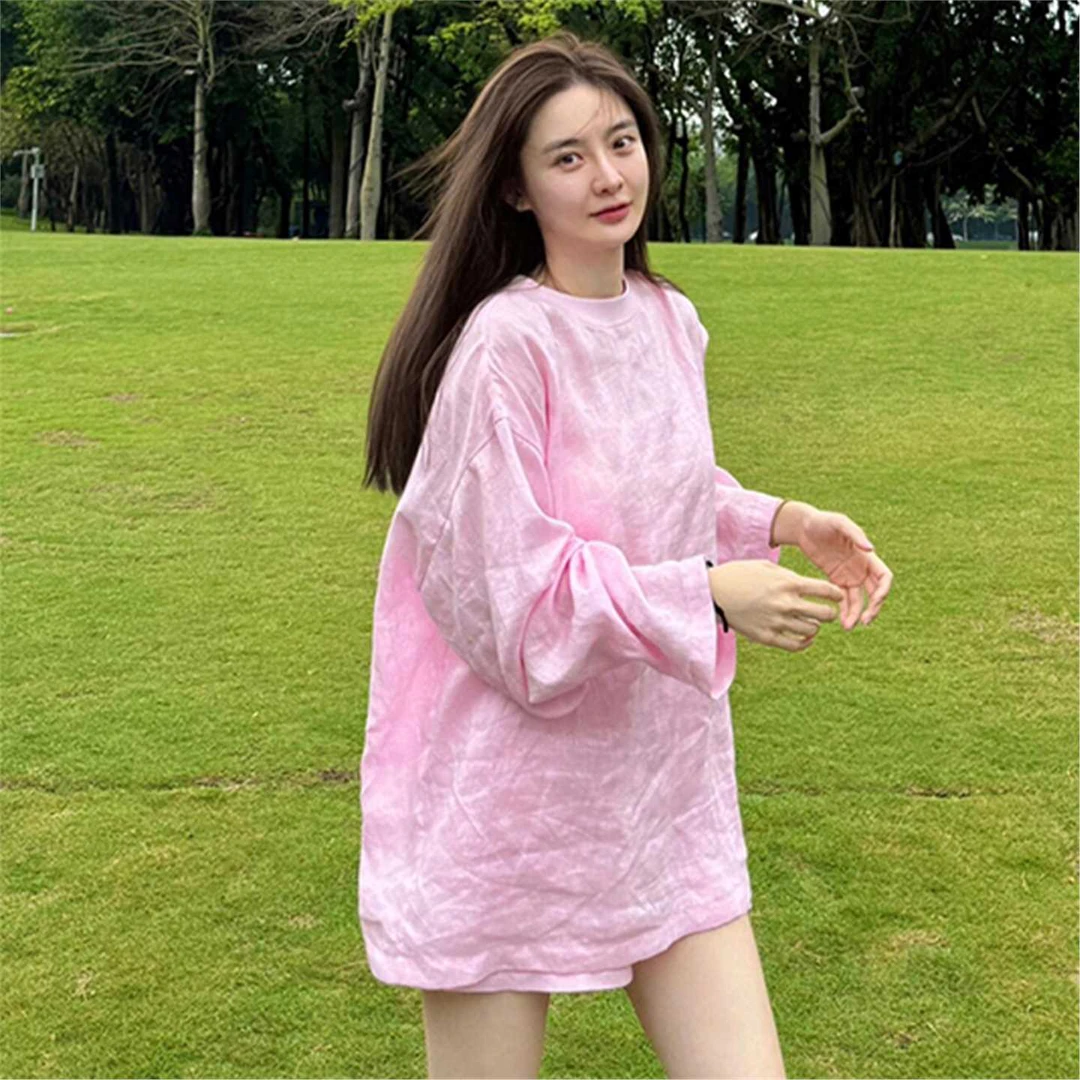 今年流行爆款多巴胺独特漂亮超好看小上衣女夏设计感粉色圆领T恤