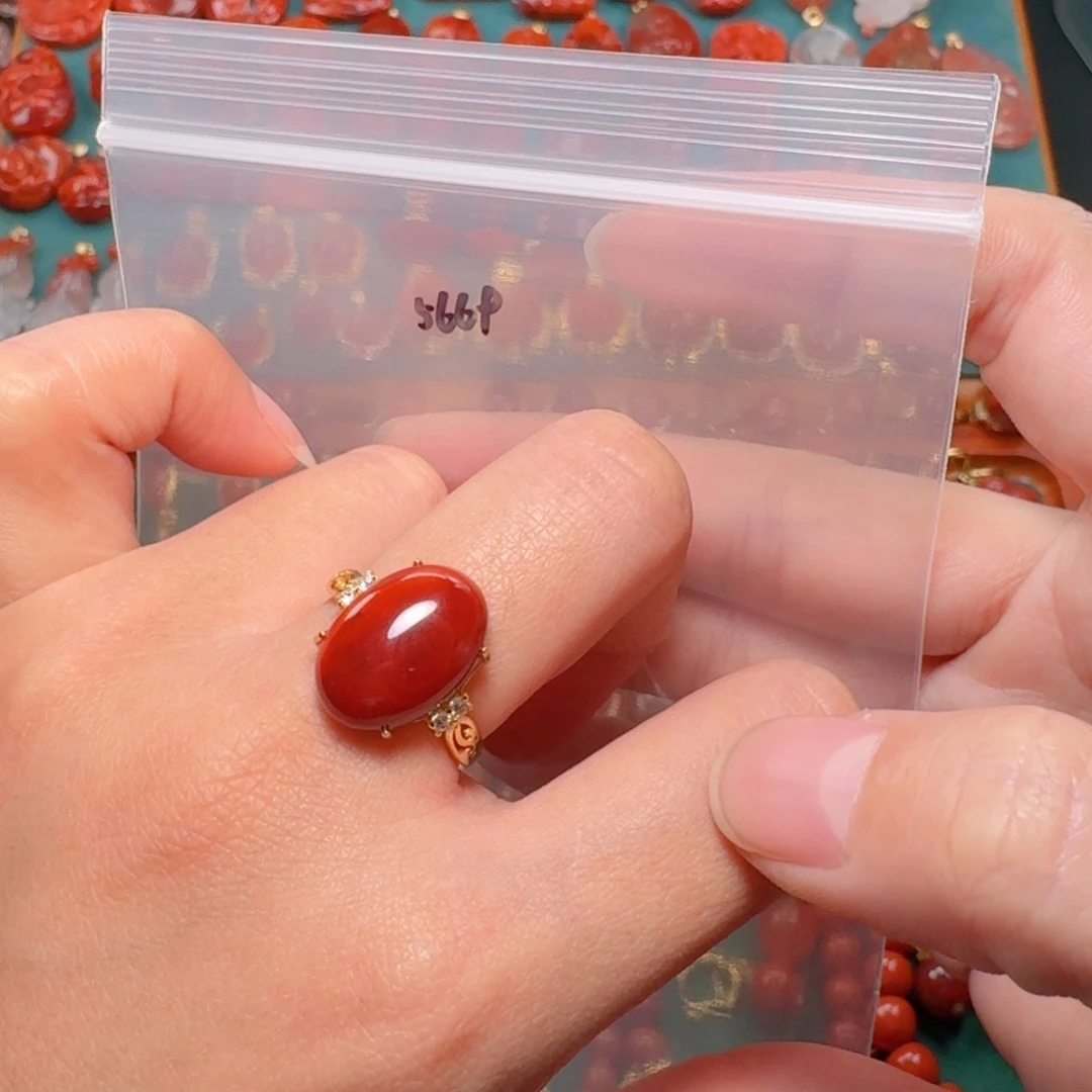 南红玛瑙南红银S925镶嵌