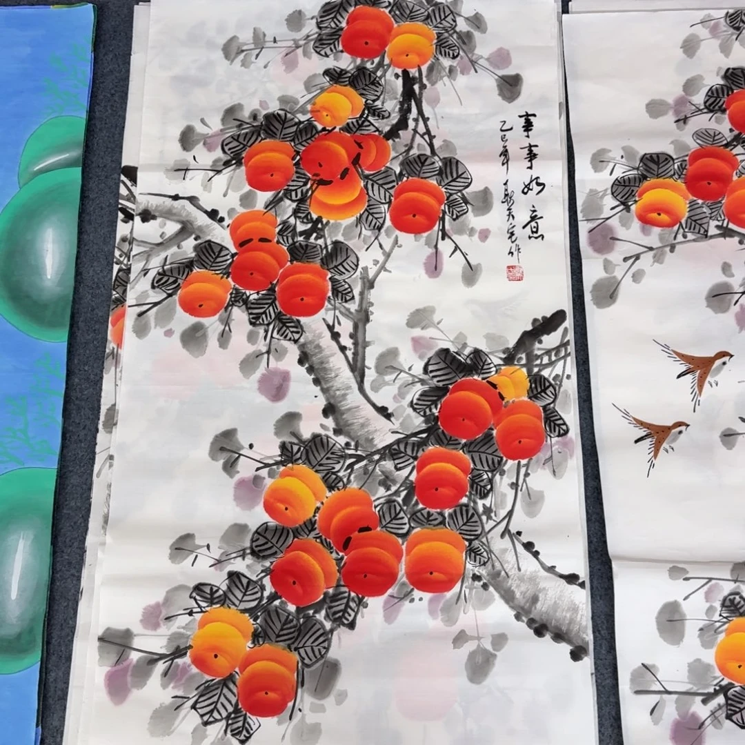 国画三尺尺寸50X100纯手绘作品