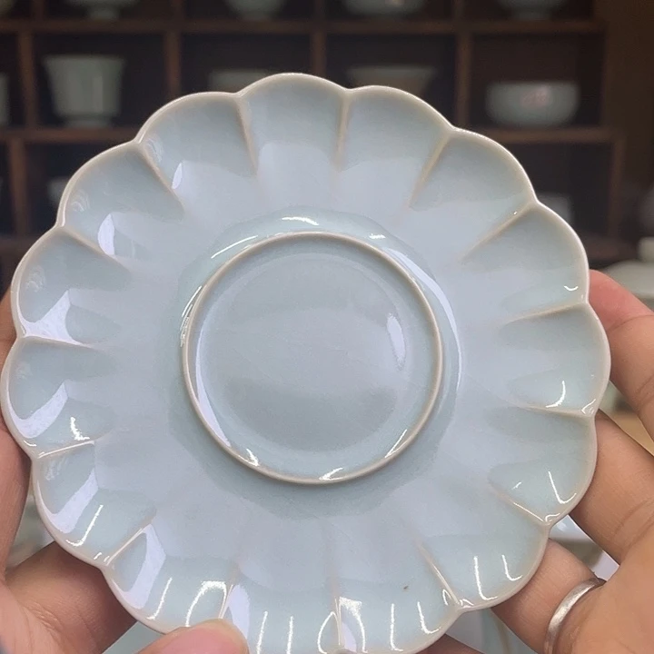 杯子微瑕菊花碟半手工