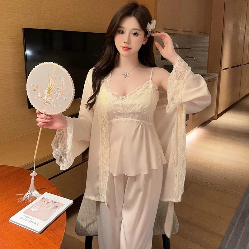 亲货福利专属161-215家缎面冰丝套装睡裙套装6.5