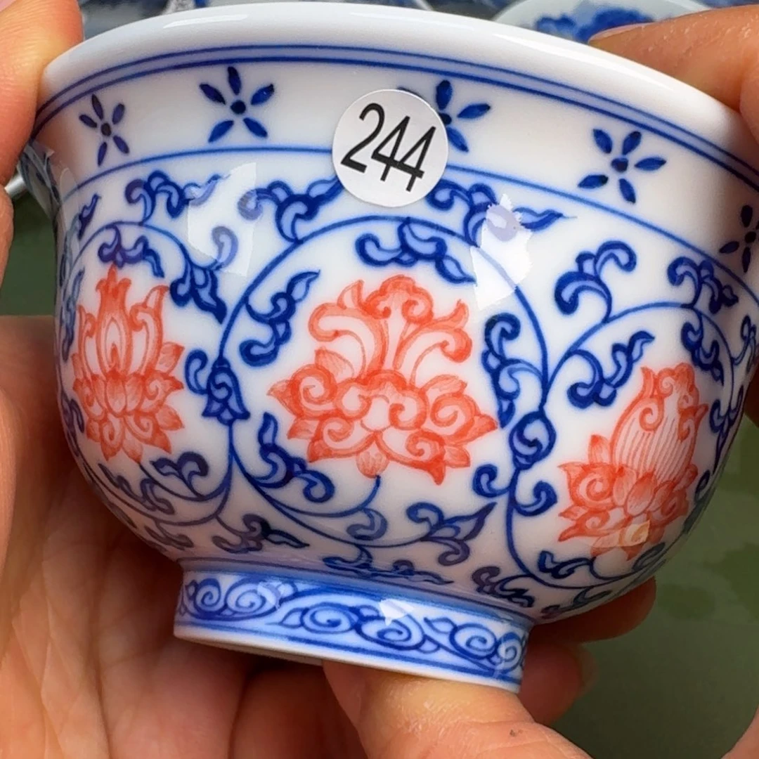 瓷景德镇纯手绘茶具圆圆244