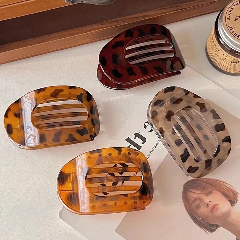 【3个装】复古高颜值弧形盘发发夹后脑勺气质发卡半扎发抓夹女2025