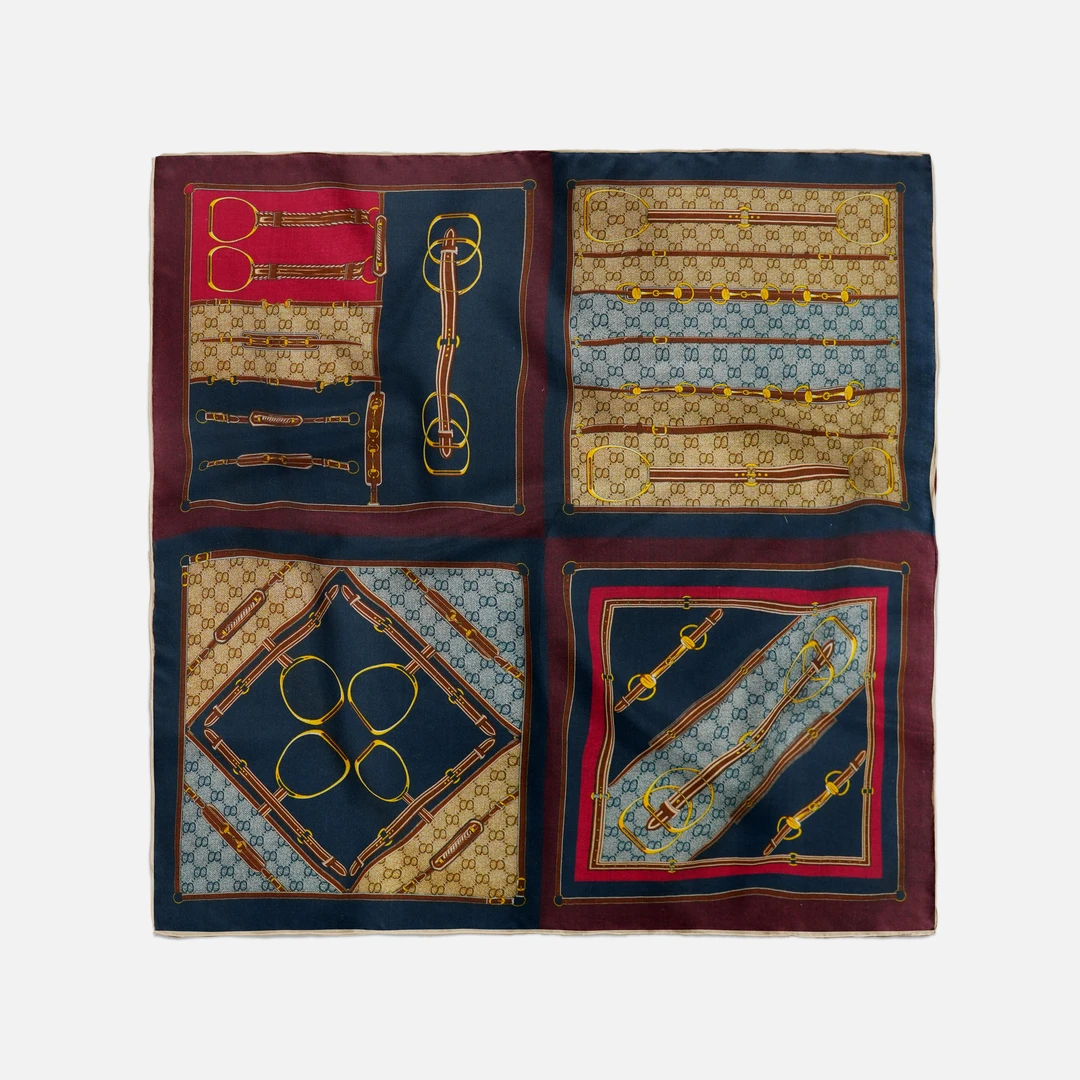 【法国原创 中古链条】65*65 丝绒方巾搭配气质时尚百搭