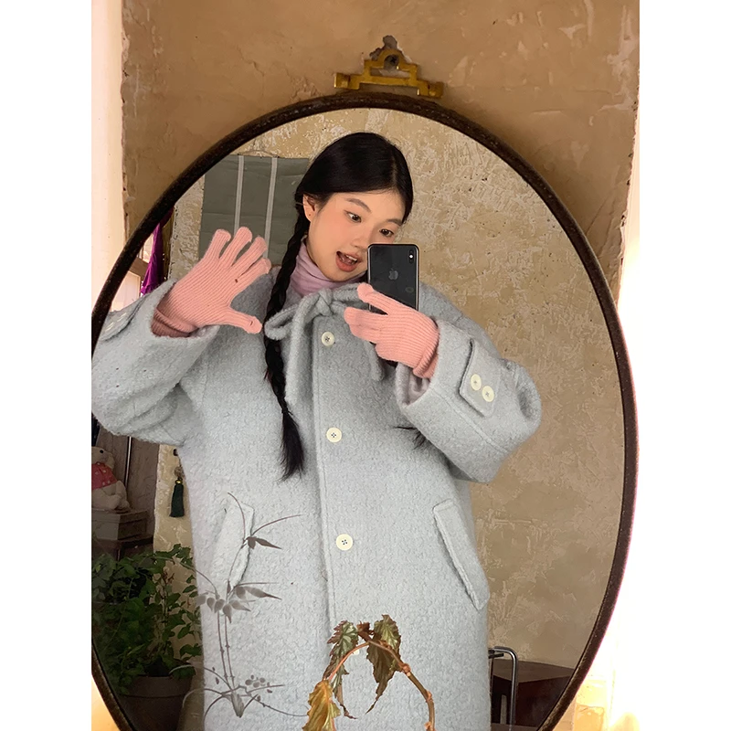 【HRG清仓】宽松韩版时尚大衣244V2626