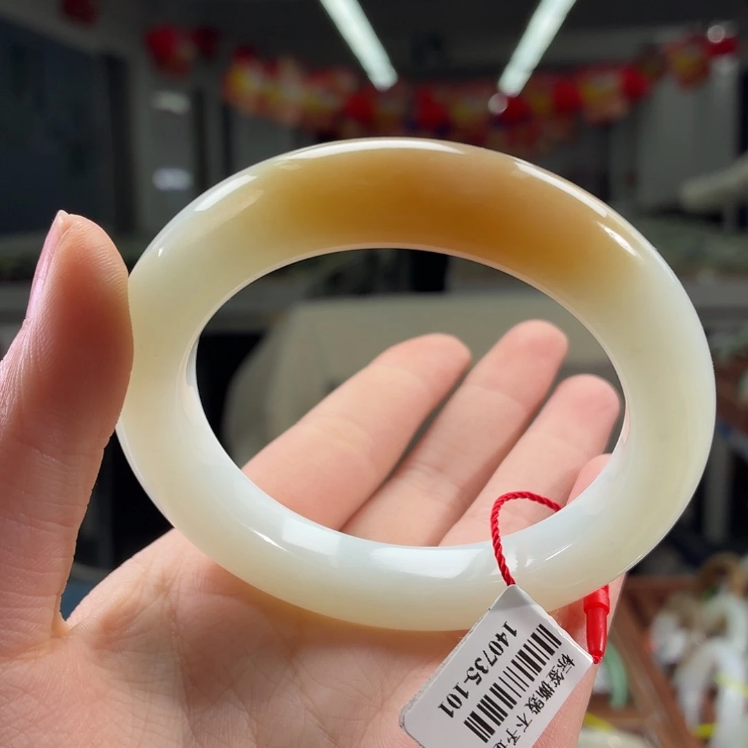 和田玉未镶嵌手镯5657纹