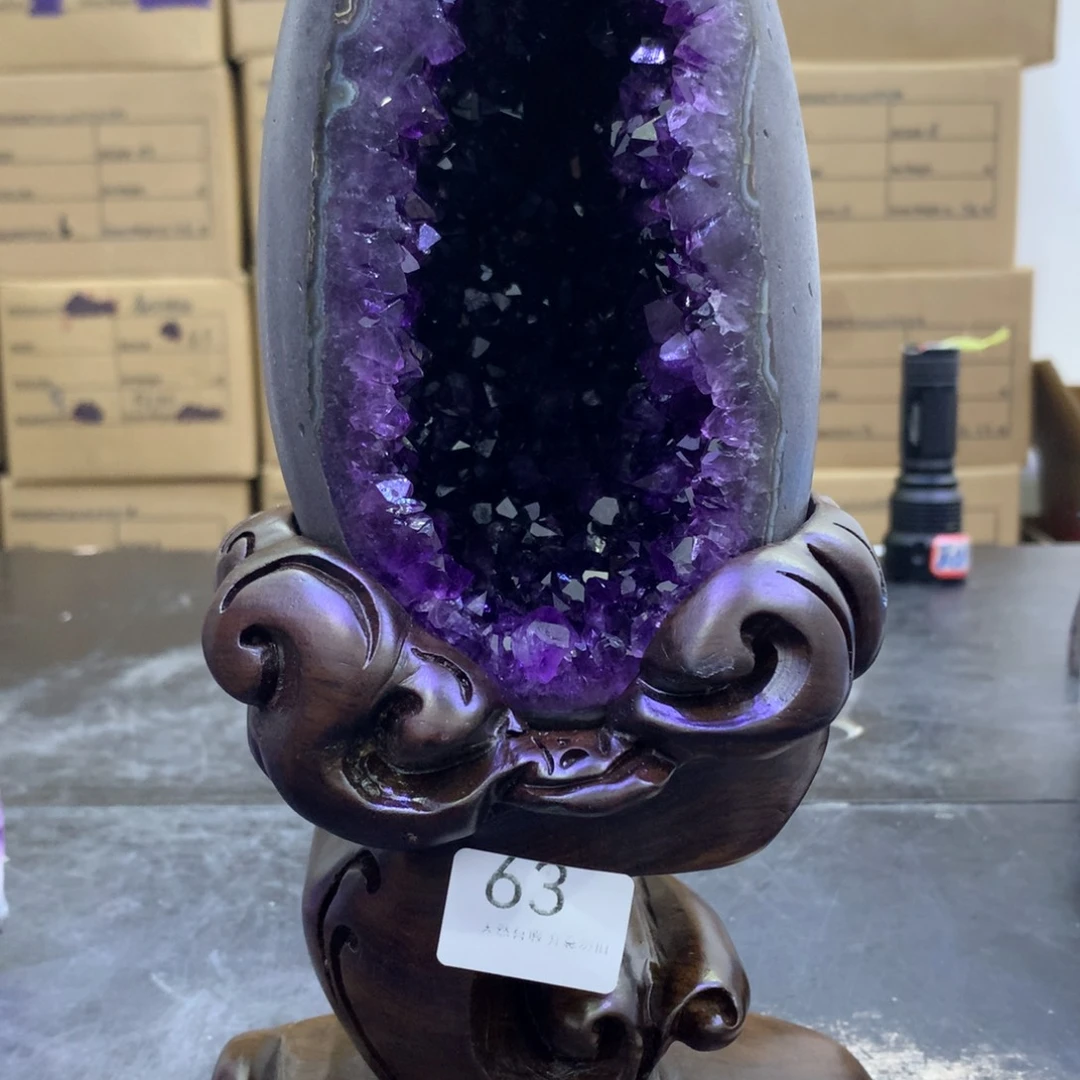 水晶摆件未镶嵌紫晶63