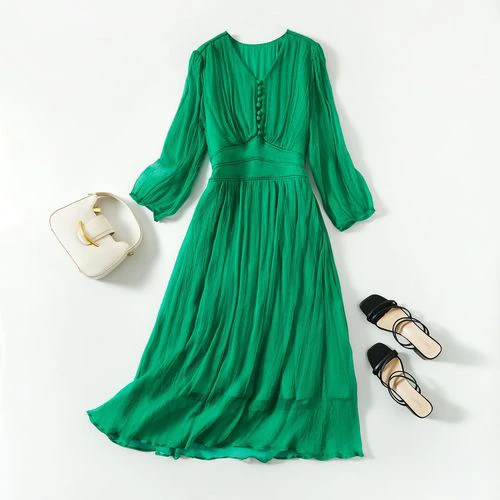 古着真丝 桑蚕丝 香云纱 真丝连衣裙 【古着孤品 备注订单编号拍】