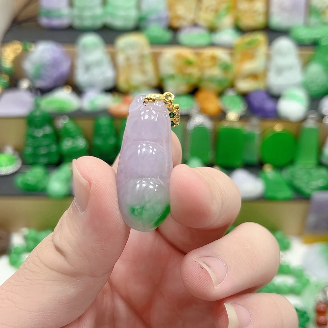 翡翠银S925镶嵌吊坠(赠链)