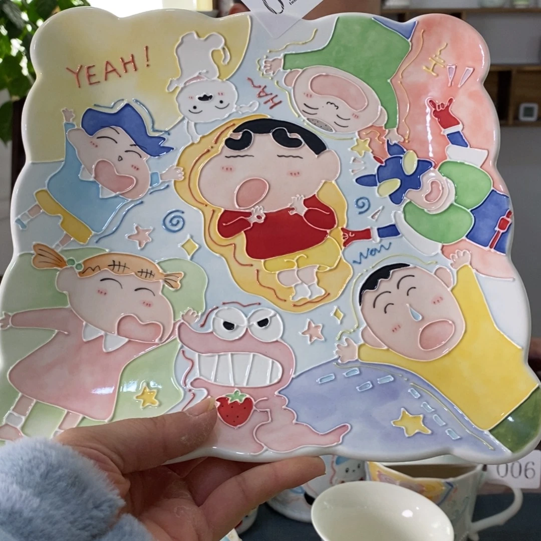 瓷片景德镇釉下彩手绘